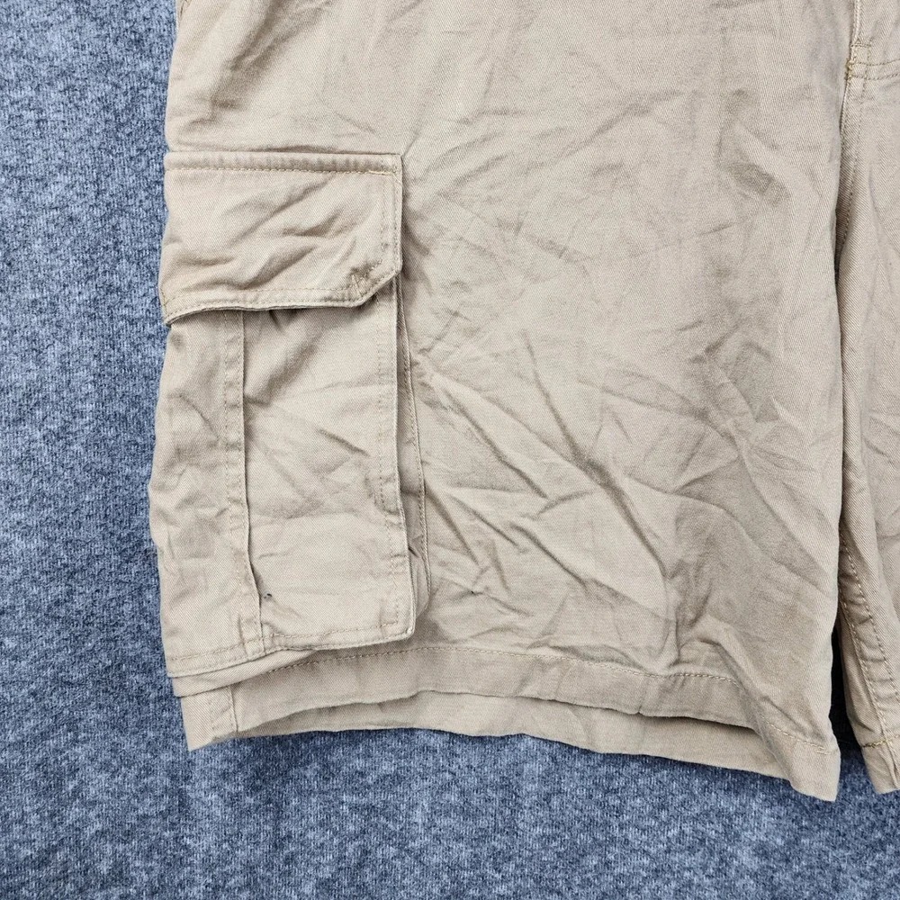 Faded Glory Cargo Shorts Mens 46 Desert Camel Cotton Utility‎ Pockets FM15298B